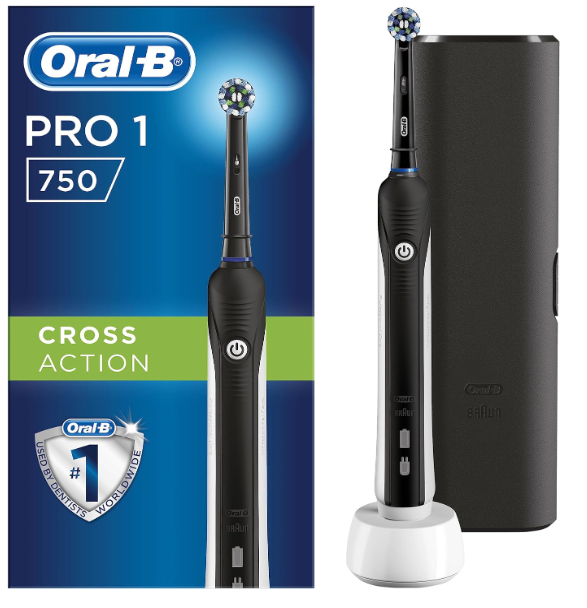 Oral-B Braun Pro 1 750 Black Cross Action